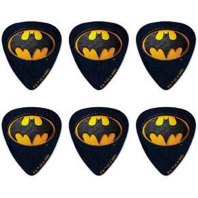 The Flash Batman Logo Novelty Guitar Picks Medium Gauge - Set of 6