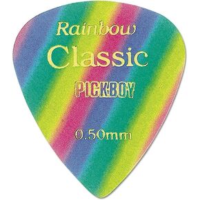 Pickboy Vintage Pick, Rainbow, Cellulose, 0.50mm, 10 picks