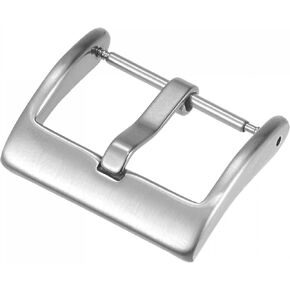 uxcell Watch Strap Clasp Replacement, Brushed Stainless Steel Broadside Type Buckle, for 22mm Width Watch Bands