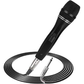 C3 Professional Dynamic Vocal Microphone Moving Coil Dynamic Cardioid Unidirectional Handheld Microphone with ON/Off Switch for Stage Singing, Karaoke and Speech