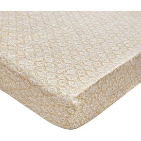 Crane Baby Soft Cotton Crib Mattress Sheet, Fitted Sheet for Cribs and Toddler Beds, Diamond, 28"w x 52"h x 9"d