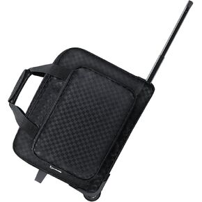 Speaker Bag Soft Padded with Wheels Compatible with QSC K8 / K8.2 / PartyBox On The Go/Spark Live / IRX108 / Authentics 500, Rolling Speaker Case Roller Bag with Multi-pocket & 2 Fix Straps
