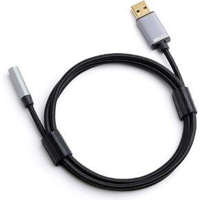 USB to Audio Jack,USB to 3.5mm Jack Audio Adapter,3.5mm to USB, USB Sound Card,USB to Headphone Jack Adapter with 3.5mm Aux Stereo Converter for PS4/PS5/PC/Laptop,with Built-in Chip（4ft ，Blue
