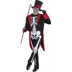Forum Novelties mens Mr. Bone Jangles Adult Sized Costumes, Black/White, One Size US