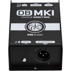 DB-MKI Premium Direct Injection Audio Box - Passive DI Unit Hum Eliminator w/Input Attenuator to Connect Guitar & Bass, 1/4'' Impedance Transformer Connector to Balanced & Unbalanced XLR