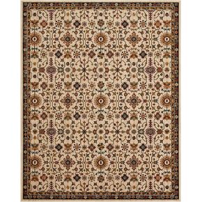 Mohawk Home Forsyth Park Beige Geometric Striped (2' X 8') Runner Rug