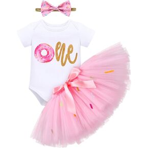 IMEKIS Baby Girls Space 1st Birthday Outfit Romper + Tutu Skirt + Headband Toddler Shiny Stars Cake Smash Photo Shoot Clothes