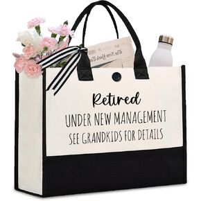 Afterprints Retirement Gifts for Woman, Retirement Tote Bag, Retirement Gifts for Women 2024, Funny Retirement Canva Bag, Retirement Gifts for Coworker, Grandma, Mom, Friend, Teacher, Nurse, Doctor
