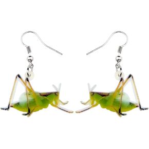 DUOWEI Acrylic Cute Brown Devil Horse Mantis Earrings Insect Dangle Drop Jewelry for Women Girls Teens Funny Gifts