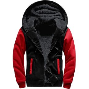 SWISSWELL Hoodies for Men Zip Up Fleece Lined Heavy Sherpa Hooded Sweatshirt Warm Heavy Duty Fleece Jacket