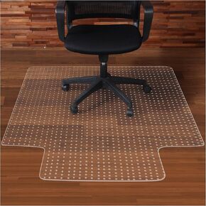46"x 60" Chair Mat for Carpets Floor Computer Office Chair Mat Desk Clear Anti Skid Transparent Mats Protector for Low and No Pile Carpeted Thick Floors (Rectangle Style)