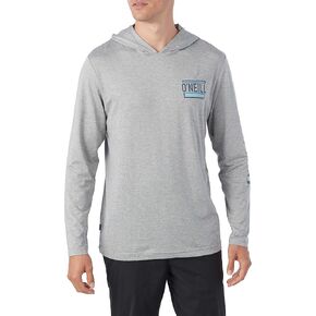 O'NEILL Mens Trvlr Upf Hooded L/s Long Sleeve Pullover, Heather Navy, M