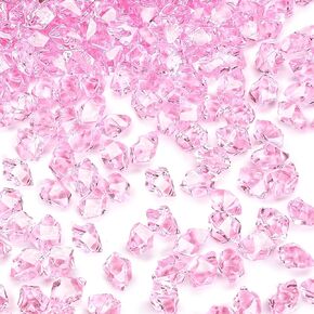 FUTUREPLUSX 550PCS Fake Ice Rocks, Small Black Acrylic Crushed Ice Rocks Mini Fake Diamonds Plastic Gems for Vases Fillers Home Table Decorations