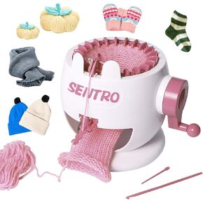 FYGAIN SENTRO Knitting Machines, 40 Needles Knitting Loom Machines, Smart Knitting Board Rotating Double Weaving Loom Machine Kit for Kids and Adults