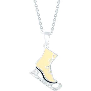 Disney Frozen Fine Silver Plated Blue Snowflake Pendant Necklace, 18" Chain