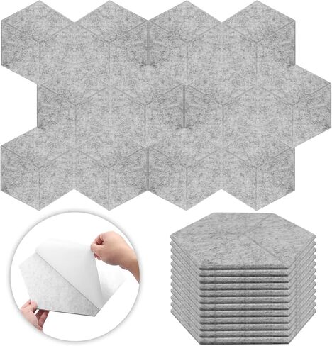 لوحات صوتية 12 قطعة، لوحات حائط عازلة للصوت مقاس 12 × 10 × 0.4 بوصة، ألواح تخميد الصوت عالية الكثافة، ألواح إسفنجية مقاومة للصوت سريعة الاسترداد، ديكور عازل للصوت، تصميم حديث ذاتي اللصق in Kuwait