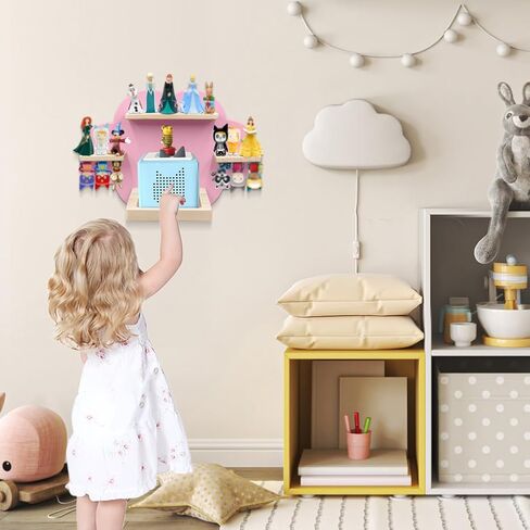 Taladad for TonieBox and Tonie Shelf Cloud,Tonies Storage for 12-20 Tonie Figures Characters Magnetic Wall Shelf for Tonies Toniebox, Charging Station, Blue in Saudi Arabia
