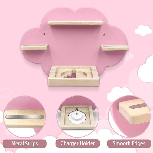 Taladad for TonieBox and Tonie Shelf Cloud,Tonies Storage for 12-20 Tonie Figures Characters Magnetic Wall Shelf for Tonies Toniebox, Charging Station, Blue in Saudi Arabia