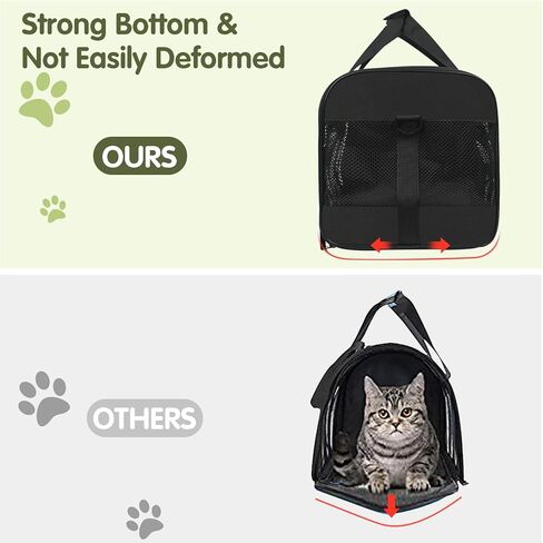 Cat Carrier, Dog Pet Carrier for Small Medium Cats Puppies up to 12 Lbs, Airline Approved Carrier Soft Sided, Collapsible Travel Cat Carrier - MIYCOO in Kuwait