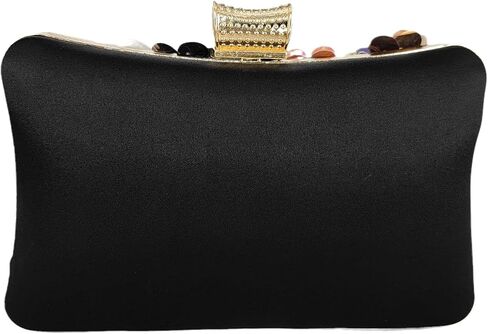 Boutique De FGG Chic Flower Clutch Purse for Women Formal Bridal Wedding Party Handbag Flower Evening Bags in Kuwait