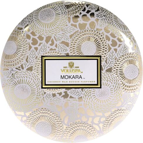 3 Wick Tin Candle - Eucalyptus and White Sage by Voluspa for Unisex - 12 oz Candle in Saudi Arabia