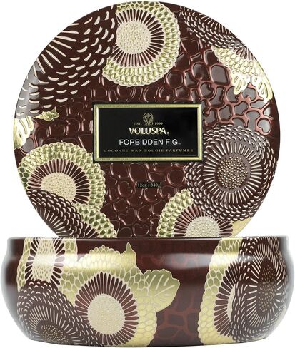 3 Wick Tin Candle - Eucalyptus and White Sage by Voluspa for Unisex - 12 oz Candle in Saudi Arabia