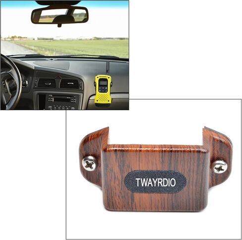 TWAYRDIO حامل تثبيت على لوحة القيادة للراديو المحمول، خطاف مشبك للحزام مع مسامير لموتورولا Talkabout Midland BaoFeng Retevis Yaesu، جهاز اتصال لاسلكي ثنائي الاتجاه، حزمة من 2 in Kuwait