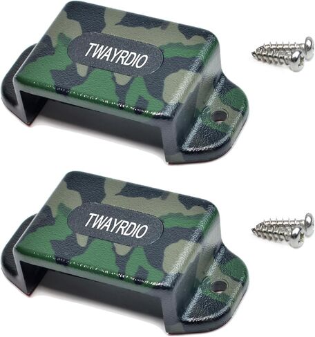 TWAYRDIO حامل تثبيت على لوحة القيادة للراديو المحمول، خطاف مشبك للحزام مع مسامير لموتورولا Talkabout Midland BaoFeng Retevis Yaesu، جهاز اتصال لاسلكي ثنائي الاتجاه، حزمة من 2 in Kuwait