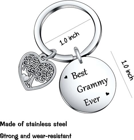Best Grammy Ever Keychain Mothers Day Gift Grandma Birthday Gift Gigi Jewelry Grandmother Jewelry in Saudi Arabia