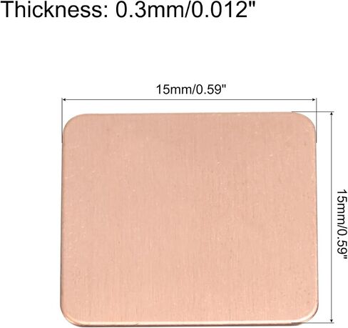 MECCANIXITY Heatsink Copper Pad Shim 15mm x 15mm x 1.5mm Thermal Conductive Heat Sink for Electronic Chip Cooling Pack of 6 in Saudi Arabia