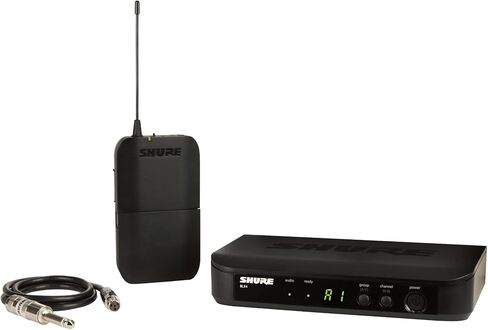 Shure BLX14R UHF Wireless System - Perfect for Guitar and Bass with 1/4 Jack - 14-Hour Battery Life, 300 ft Range | Includes 1/4" Jack Instrument Cable & Single Channel Rack Mount Receiver | H8 Band in Saudi Arabia