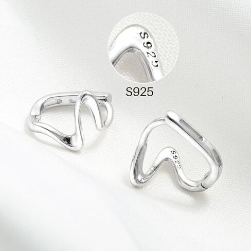 HAISWET أقراط هاغي من الفضة الإسترلينية أقراط مموجة للنساء والفتيات in Kuwait