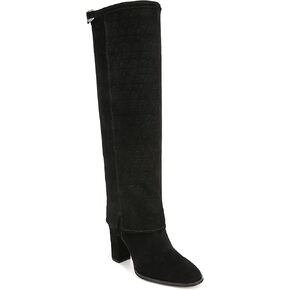 Franco Sarto Womens Informa West Tall Heeled Boot Grey Suede 8.5 M