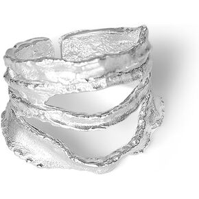 AMAROUGE Overlapping Chunky Gold Rings for Women Boho Hammered Crisscross Adjustable Statmente Finger Ring Trendy Jewelry in Kuwait