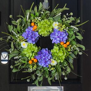 Spring Summer Wreath with Purple Hydrangea 20-22 Inch in Kuwait