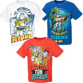 Disney Pixar Toy Story Toddler Boys 3 Pack Graphic T-Shirts 4T