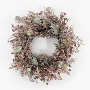 SAFAVIEH Home Collection 24-inch Decorative Artificial Pine Wreath with Pine Cones & Blueberries (Fully Assembled) in Kuwait