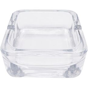 Crystal Glass Ashtray, Qiveno Square Ashtray for Cigarette Cigar, Cute Cool Ashtray Outdoor Indoor Crystal Ashtray for Birthday Gift Christmas Gift(Gray)