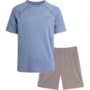 Reebok Boys’ Shorts Set – 2 Piece Performance T-Shirt and Basketball Gym Shorts (8-12)