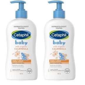 Cetaphil Baby Daily Lotion with Organic Calendula |Vitamin E | Sweet Almond & Sunflower Oils |13.5 Fl. Oz