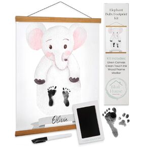 Unicorn Baby Footprint Kit Canvas - Memorialize Baby Foot Prints with This One of a Kind Inkless Newborn Footprint Kit - Unicorn Baby Shower Gifts for Girls - New Mom Gifts - Unicorn Nursery Decor