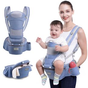 Baby Carrier, YYKINS Newborn to Toddler Carriers with Hip Seat for 6-48 Month Baby, Infant Carrier Soft Baby Holder Carrier with Extra Waistband Extender, All Positions Kids Carrier for All Seasons in Saudi Arabia