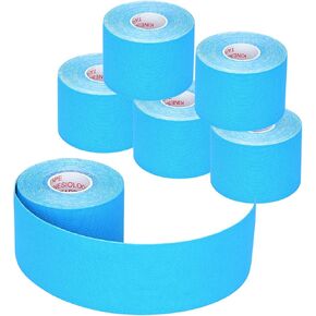 Kinesiology Tape Athletic Tape Sport Tape, Lychee Supports & Protects Muscles, Waterproof and Latex Free, Breathable Elastic for Sport Activity (Black,5 Rolls)