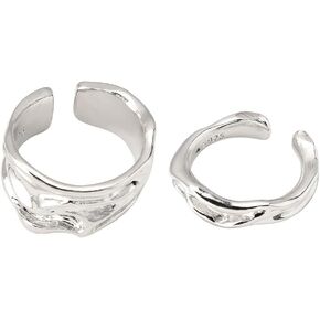 YangQian Matching Rings Gifts for Couples Promise Ring for Girlfriend Boyfriend Anniversary Birthday Gifts for Wife Husband Adjustable Angel and Devil Rings Set