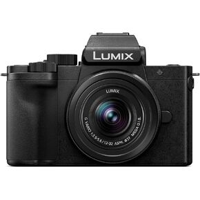 كاميرا باناسونيك LUMIX G100 4K بدون مرآة للصور والفيديو، ميكروفون مدمج مع تتبع، نظام عدسات قابلة للتبديل بأربعة أثلاث، عدسة 12-32 مم، نظام هجين 5 محاور، DC-G100DKK (أسود)
