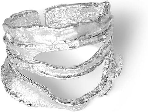 AMAROUGE Overlapping Chunky Gold Rings for Women Boho Hammered Crisscross Adjustable Statmente Finger Ring Trendy Jewelry in Kuwait