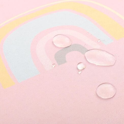 سجادة سبلات لتحت الكرسي العالي/الفنون/الحرف اليدوية من CLCROBD، 51 بوصة مضادة للانزلاق لرذاذ الطعام وانسكاب الطعام من أجل فوضى الأكل، واقي أرضية مقاوم للماء وقماش طاولة (قوس قزح سحري) in Kuwait