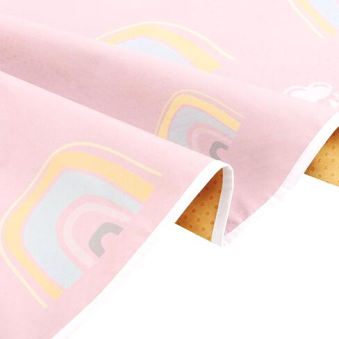 سجادة سبلات لتحت الكرسي العالي/الفنون/الحرف اليدوية من CLCROBD، 51 بوصة مضادة للانزلاق لرذاذ الطعام وانسكاب الطعام من أجل فوضى الأكل، واقي أرضية مقاوم للماء وقماش طاولة (قوس قزح سحري) in Kuwait