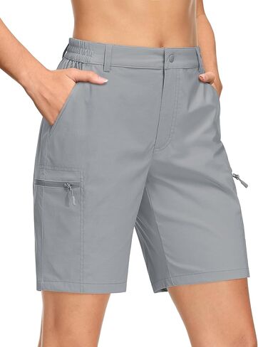 شورت MAGCOMSEN للمشي لمسافات طويلة للنساء، شورت كارجو سريع الجفاف، جيوب خفيفة الوزن، شورت جولف صيفي كاجوال نشط in Kuwait