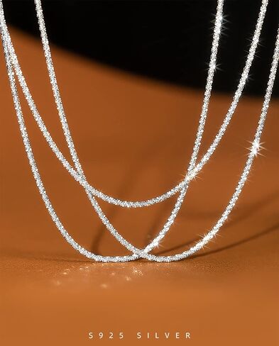 CISHOP Sterling Silver Station Necklace Bead Chain Necklace Silver ball Pendant Necklace Snake Chain Necklace Adjustable BTY Necklace for Women Teen Men in Kuwait